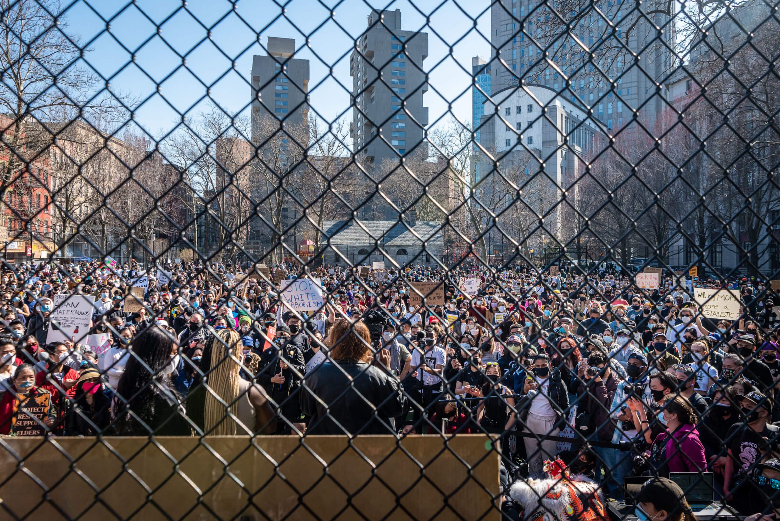 Hundreds turn up in Columbus Park to protest anti-Asian hate 4