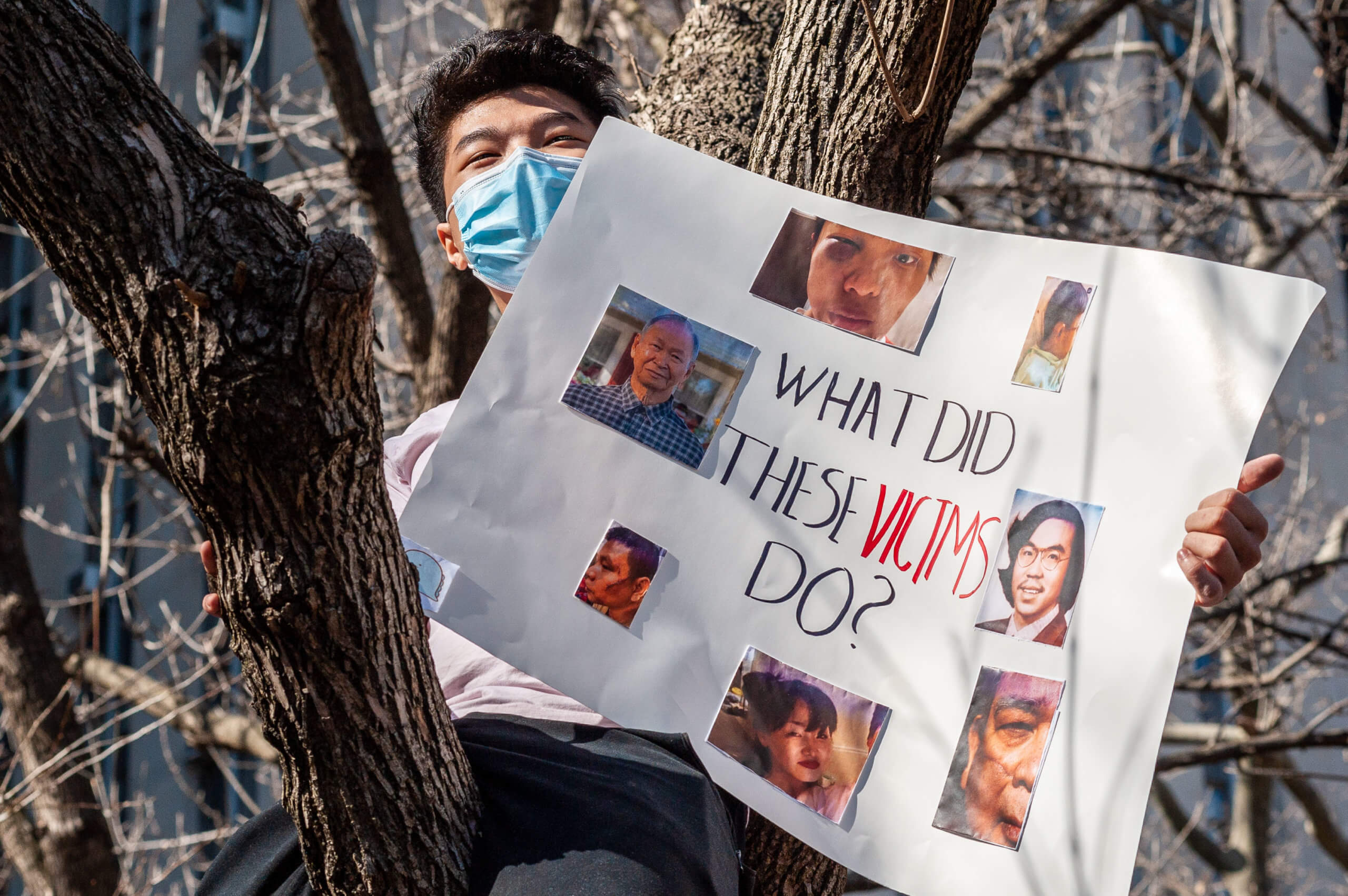 Hundreds turn up in Columbus Park to protest anti-Asian hate 2