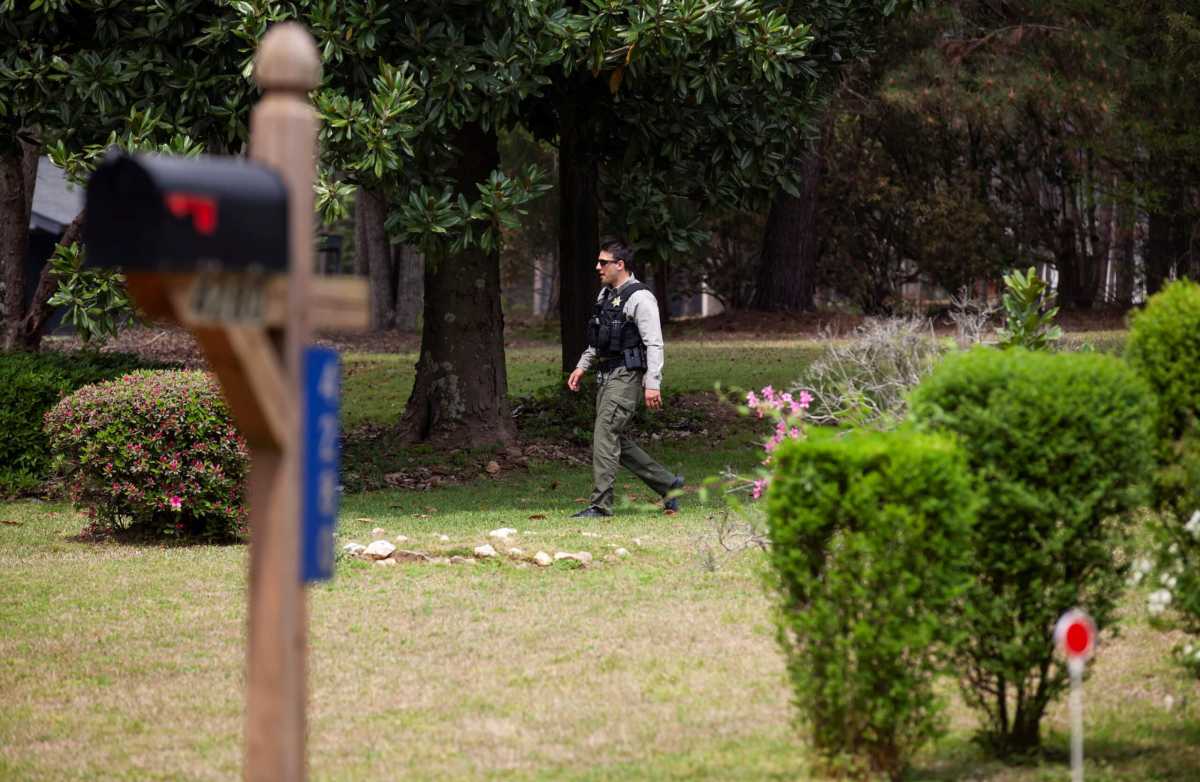 Outside view of Phillip Adams’ home, following fatal shooting in Rock Hill, South Carolina