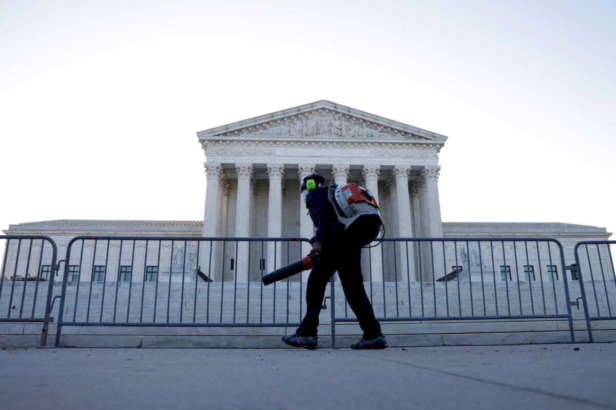 FILE PHOTO: Morning rises over the U.S. Supreme Court building in Washington