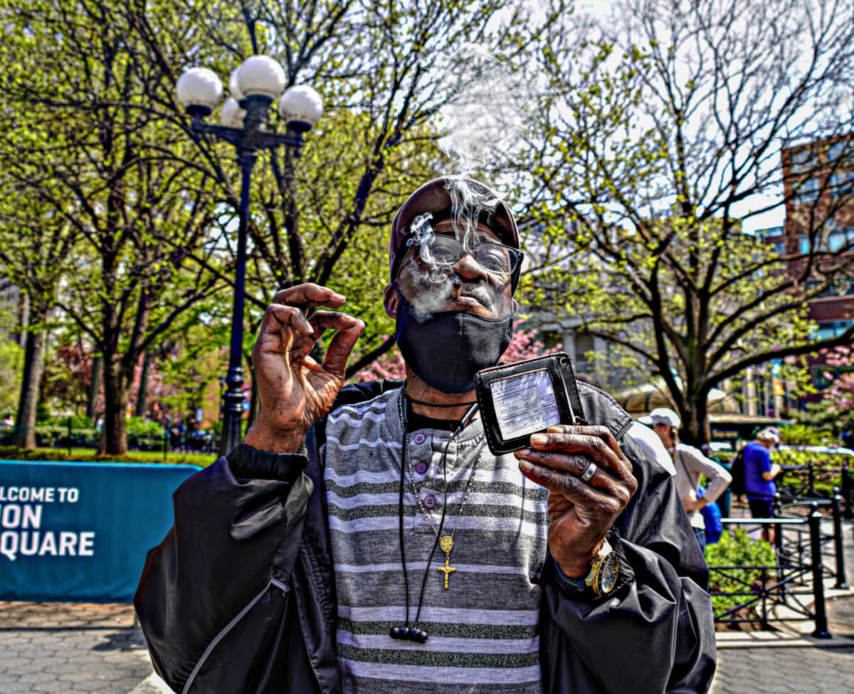 Vaxxers toke up: Activists in Union Square say 'Don’t be Doobious' of the COVID-19 vaccine 2