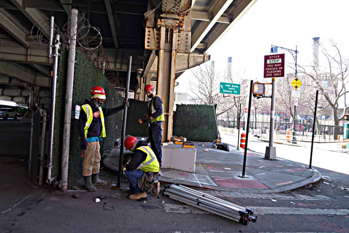 Couple living under the FDR Drive in East Village threatened with removal over construction work 5