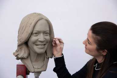 Harris with Studio Artist