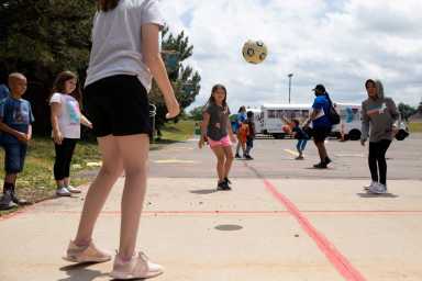 FILE PHOTO: Children return to summer camp amid the coronavirus disease (COVID-19)