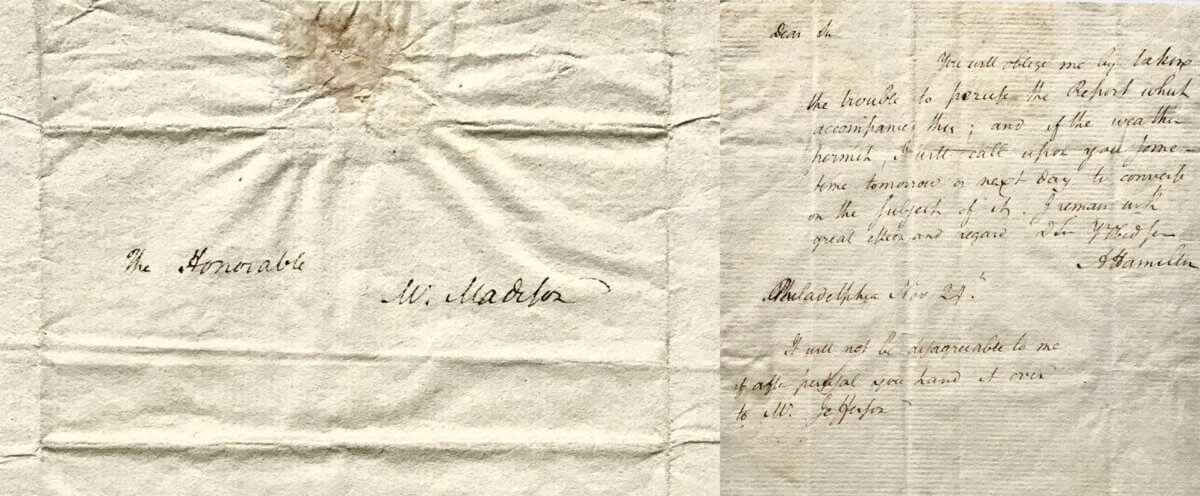 Letter that inspired Hamilton song The Room Where It Happens