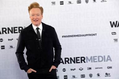 FILE PHOTO: Comedian Conan O’Brien poses as he arrives at the WarnerMedia Upfront event in New York