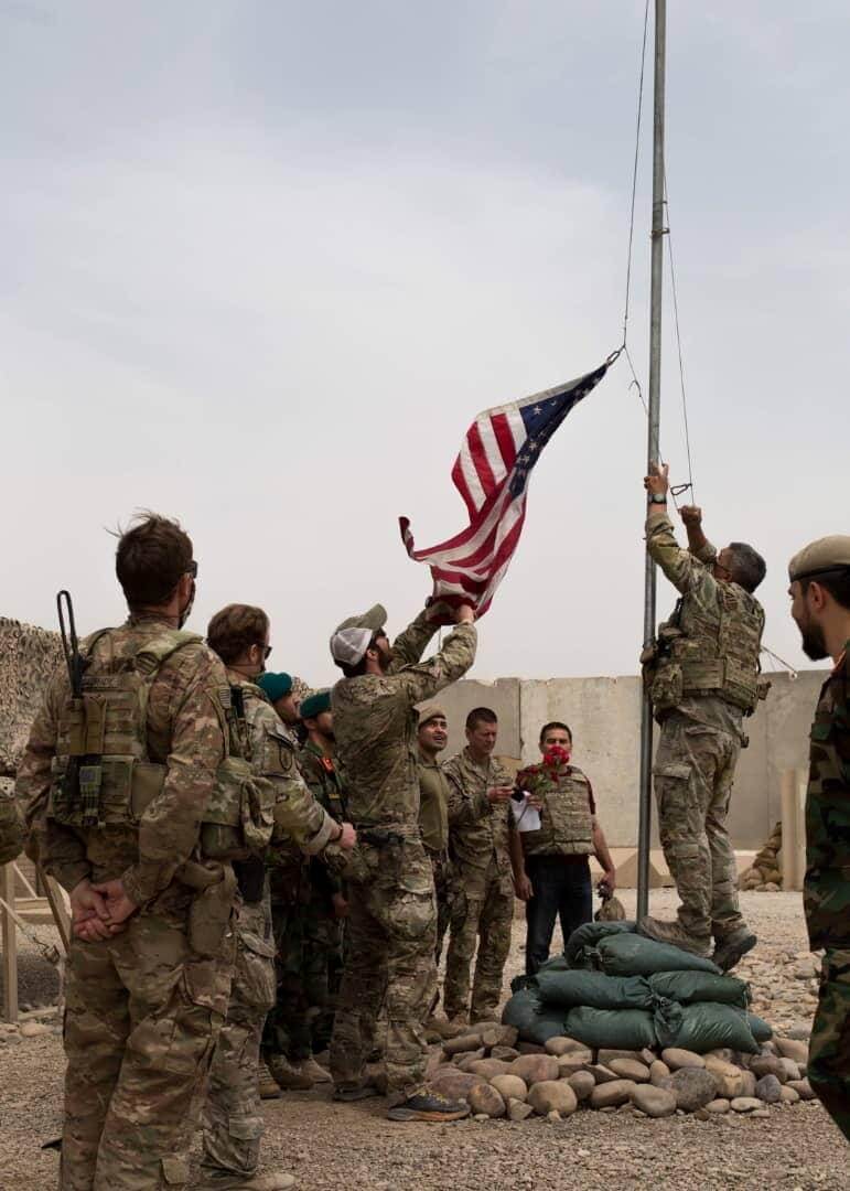 Handover ceremony at Camp Anthonic, from U.S. Army, to Afghan Defense Forces in Helmand province, Afghanistan
