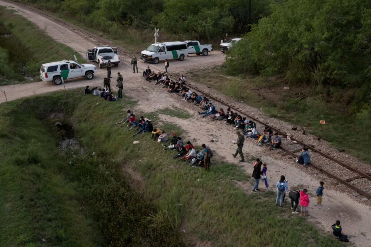 FILE PHOTO: Asylum seeking migrants in La Joya, Texas