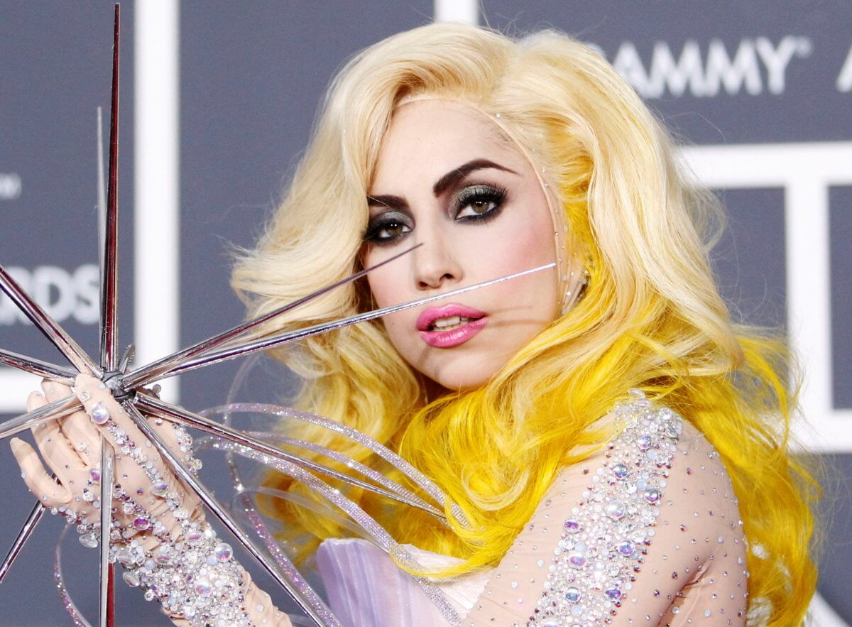 FILE PHOTO: Lady Gaga poses on the red carpet at the 52nd annual Grammy Awards in Los Angeles