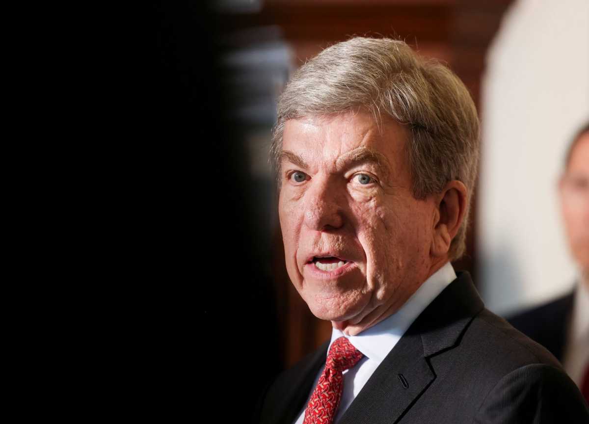 U.S Senate Republicans face reporters following weekly policy luncheon on Capitol Hill in Washington
