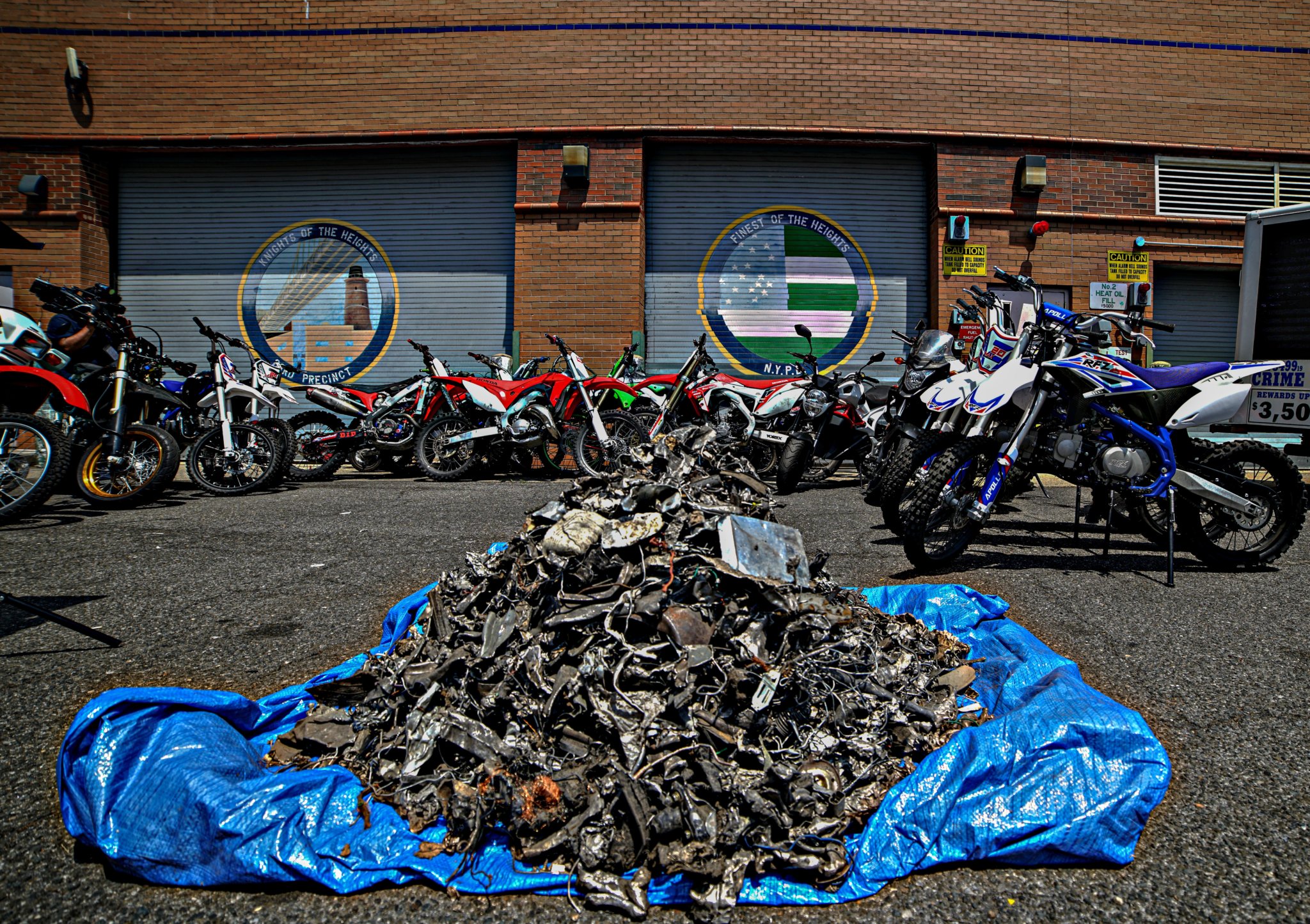 Scrapped NYPD says they will crush illegal bikes and ATVs this summer