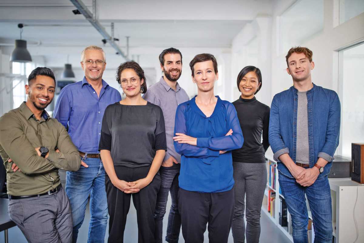 Portrait of a diverse business team