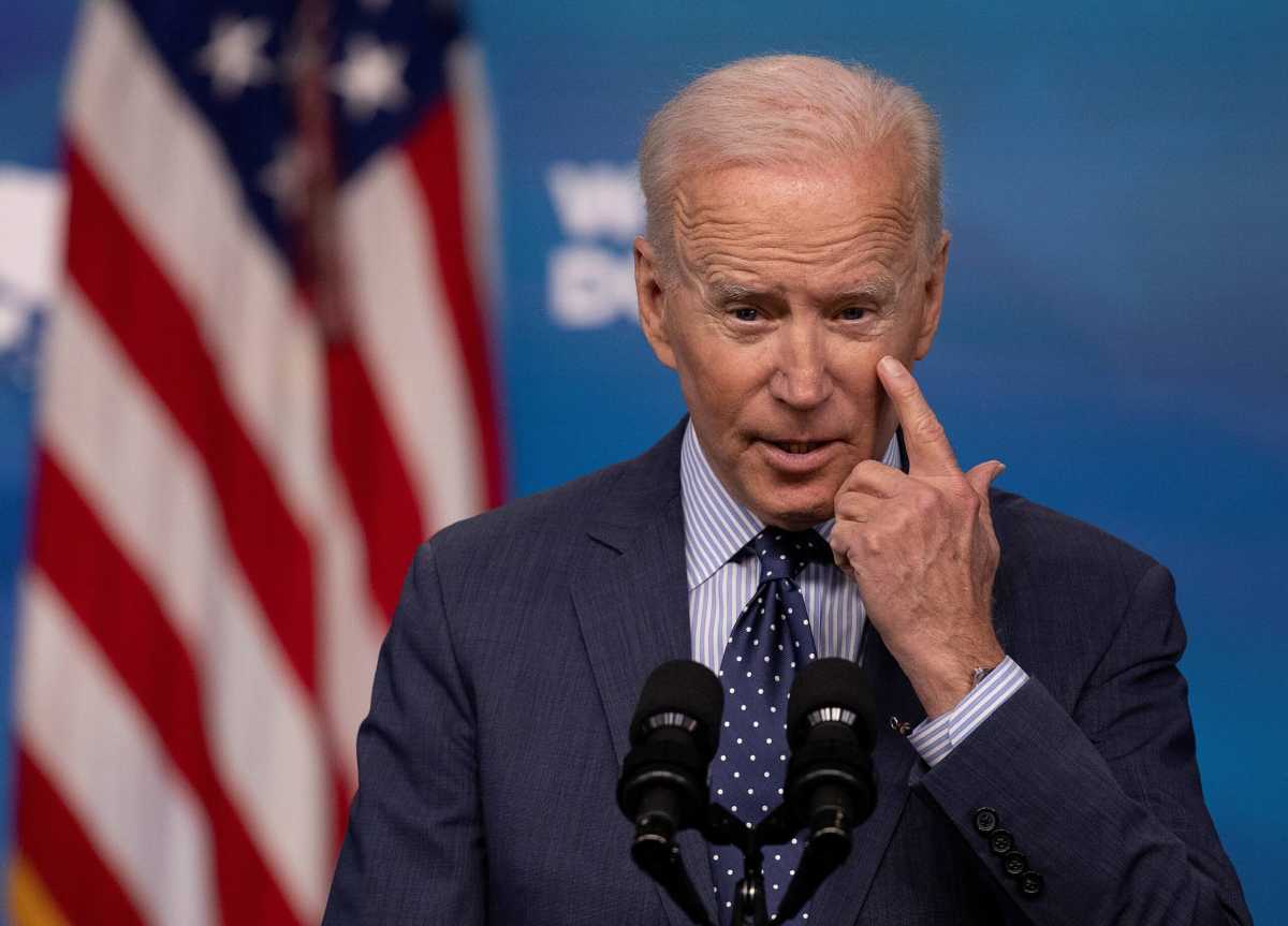 FILE PHOTO: U.S. President Biden delivers update on administration’s coronavirus response from the White House in Washington