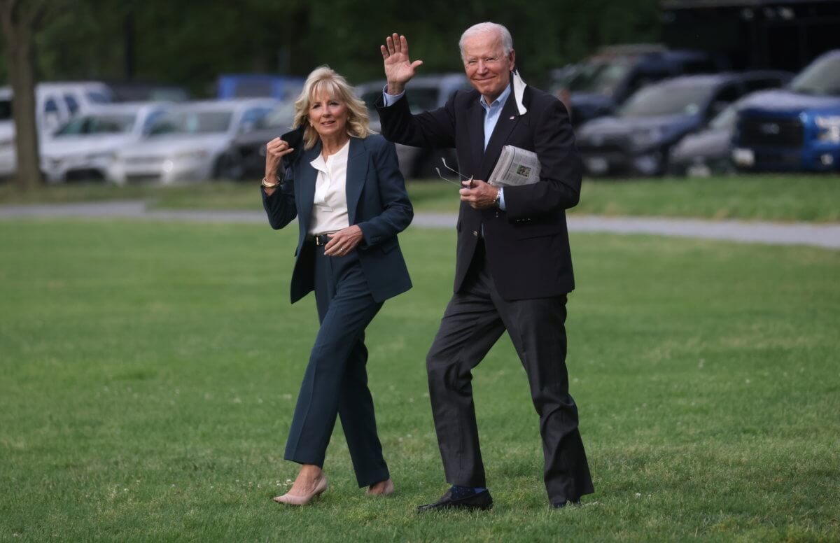 U.S. President Joe Biden boards Marine One for travel to the G7 Summit