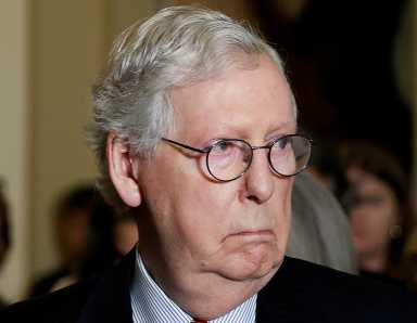 FILE PHOTO: U.S. Senate Republicans attend weekly policy lunch on Capitol Hill in Washington