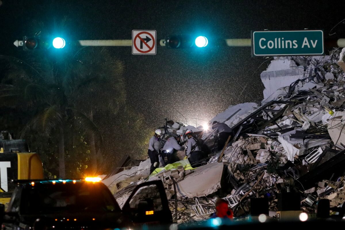 FILE PHOTO: Residential building collapse in South Florida