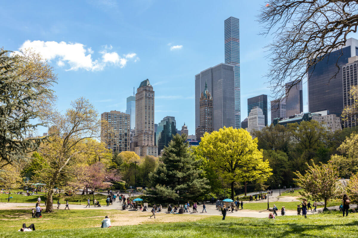 Central Park in springtime, New York city, USA