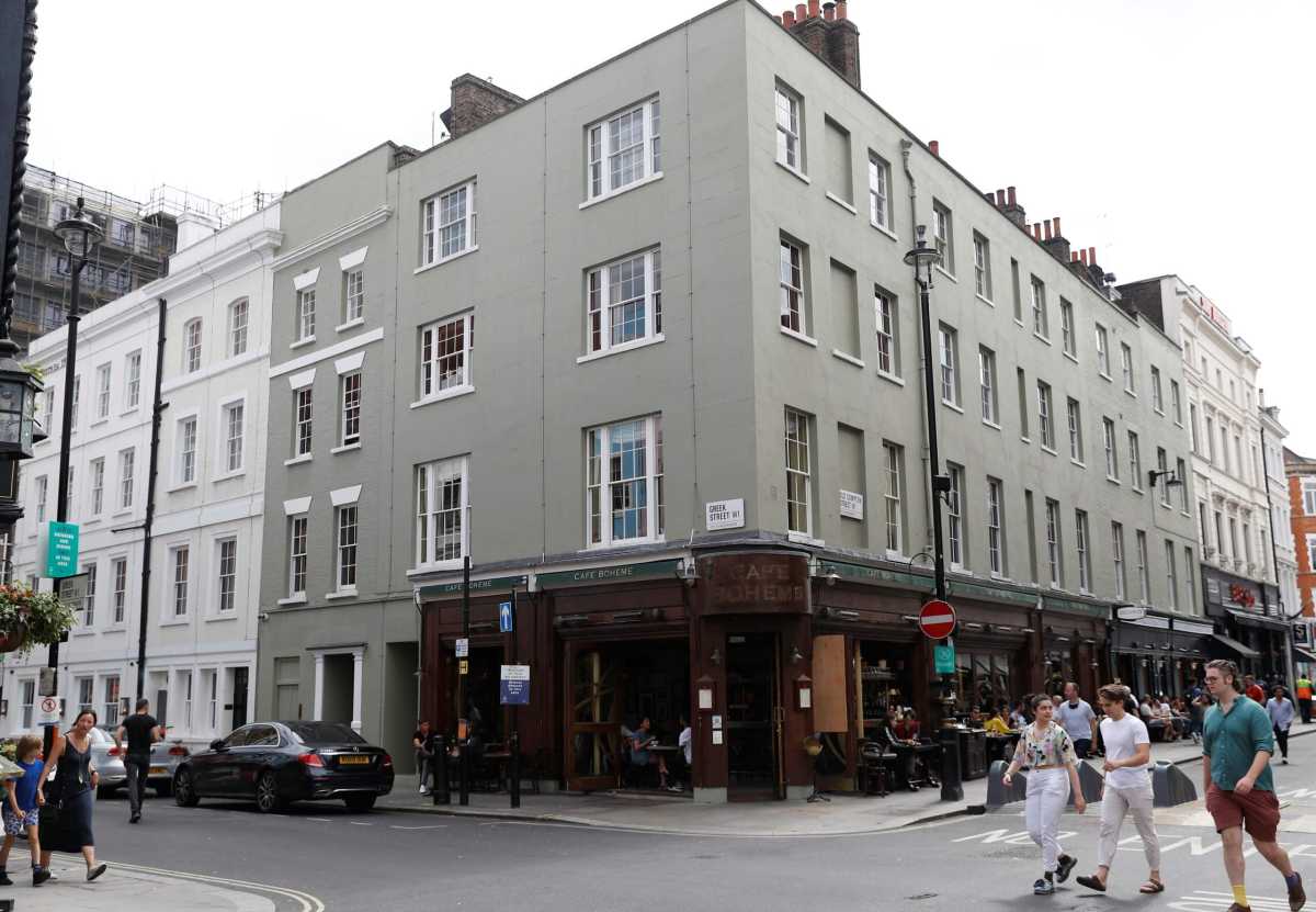 Soho House is seen on Greek street, London