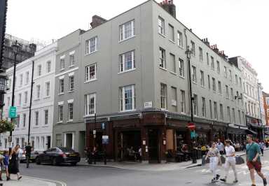 Soho House is seen on Greek street, London