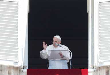 Pope Francis leads Angelus prayer at the Vatican