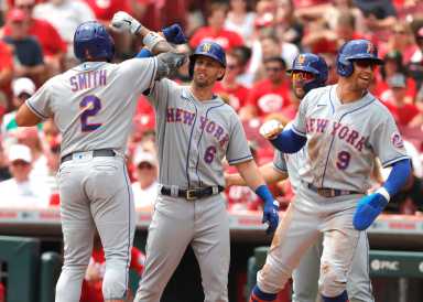 Dom Smith Mets Jeff McNeil Brandon Nimmo Pete Alonso