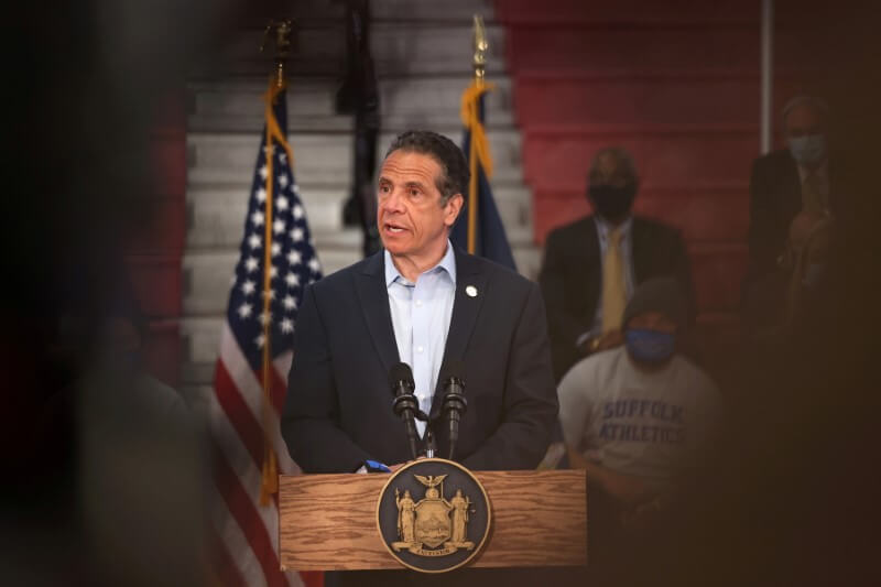 FILE PHOTO: New York Governor Cuomo holds COVID-19 update event on Long Island