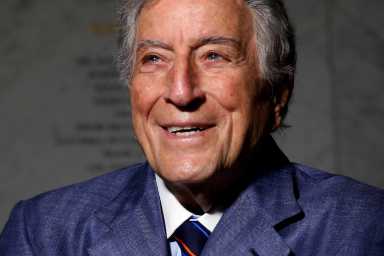 FILE PHOTO: Singer and artist Bennett poses for a portrait before an opening of his art exhibition in the Manhattan borough of New York