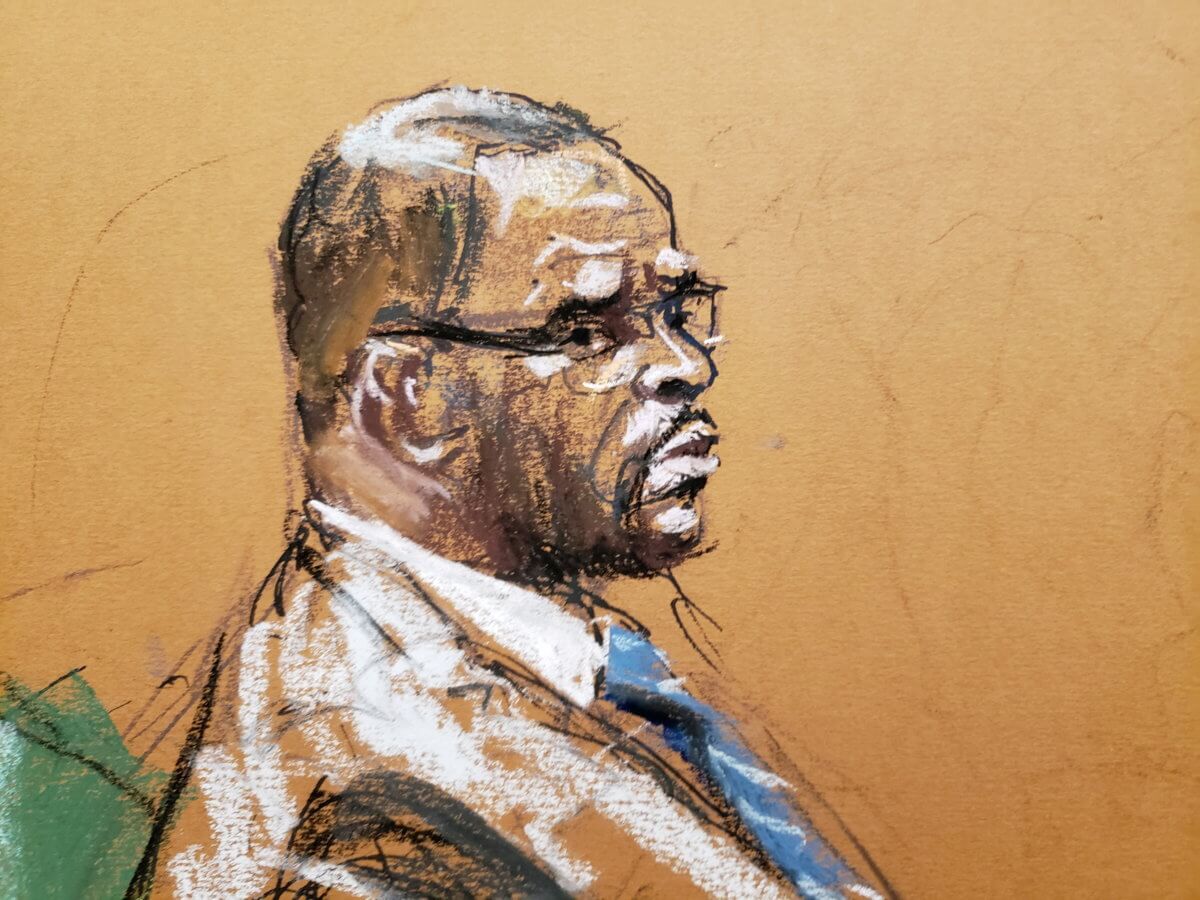 R Kelly attends Brooklyn’s Federal District Court during the start of his trial in New York