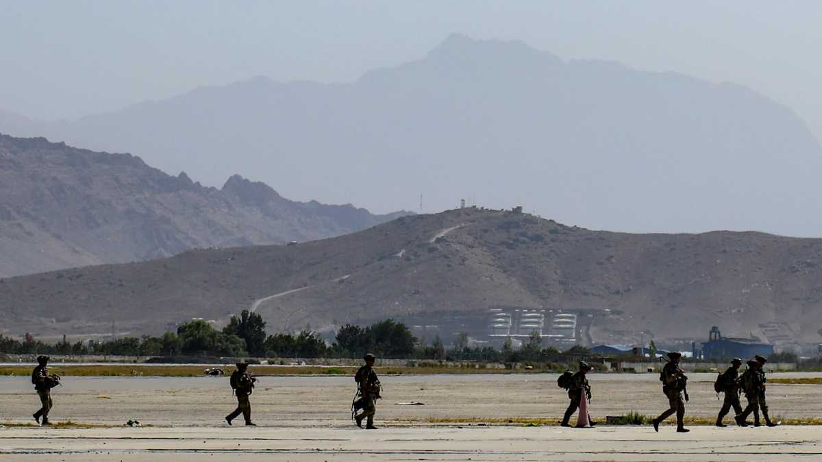 Evacuation at Hamid Karzai International Airport