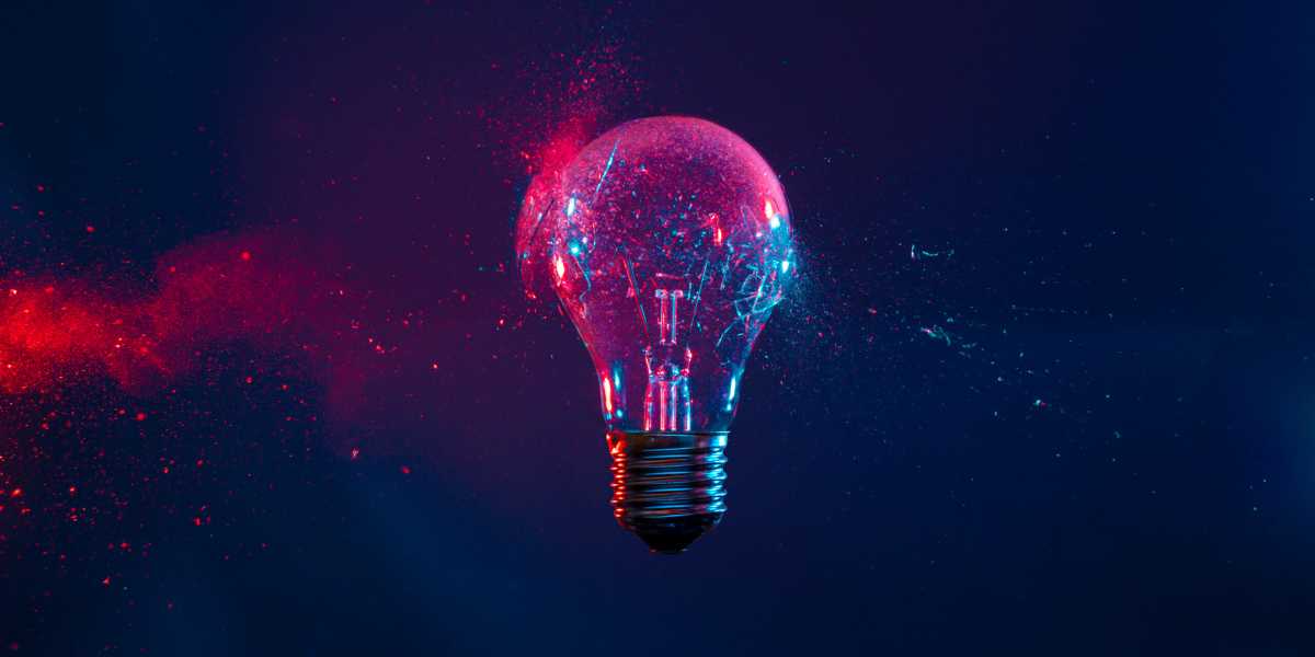 bulb explosion background
