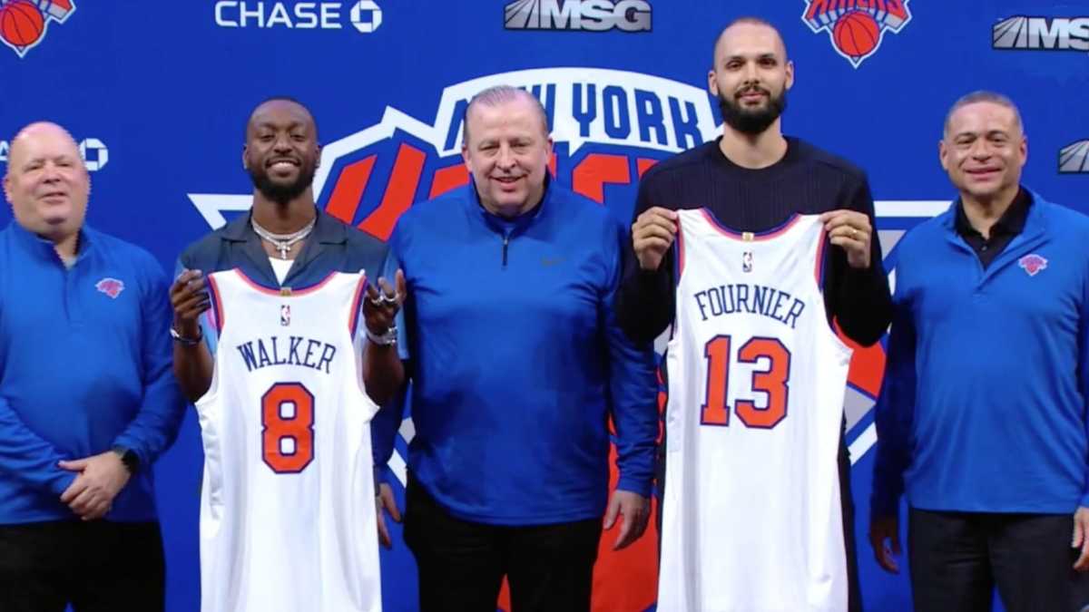 Knicks Leon Rose Kemba Walker Tom Thibodeau Evan Fournier Scott Perry