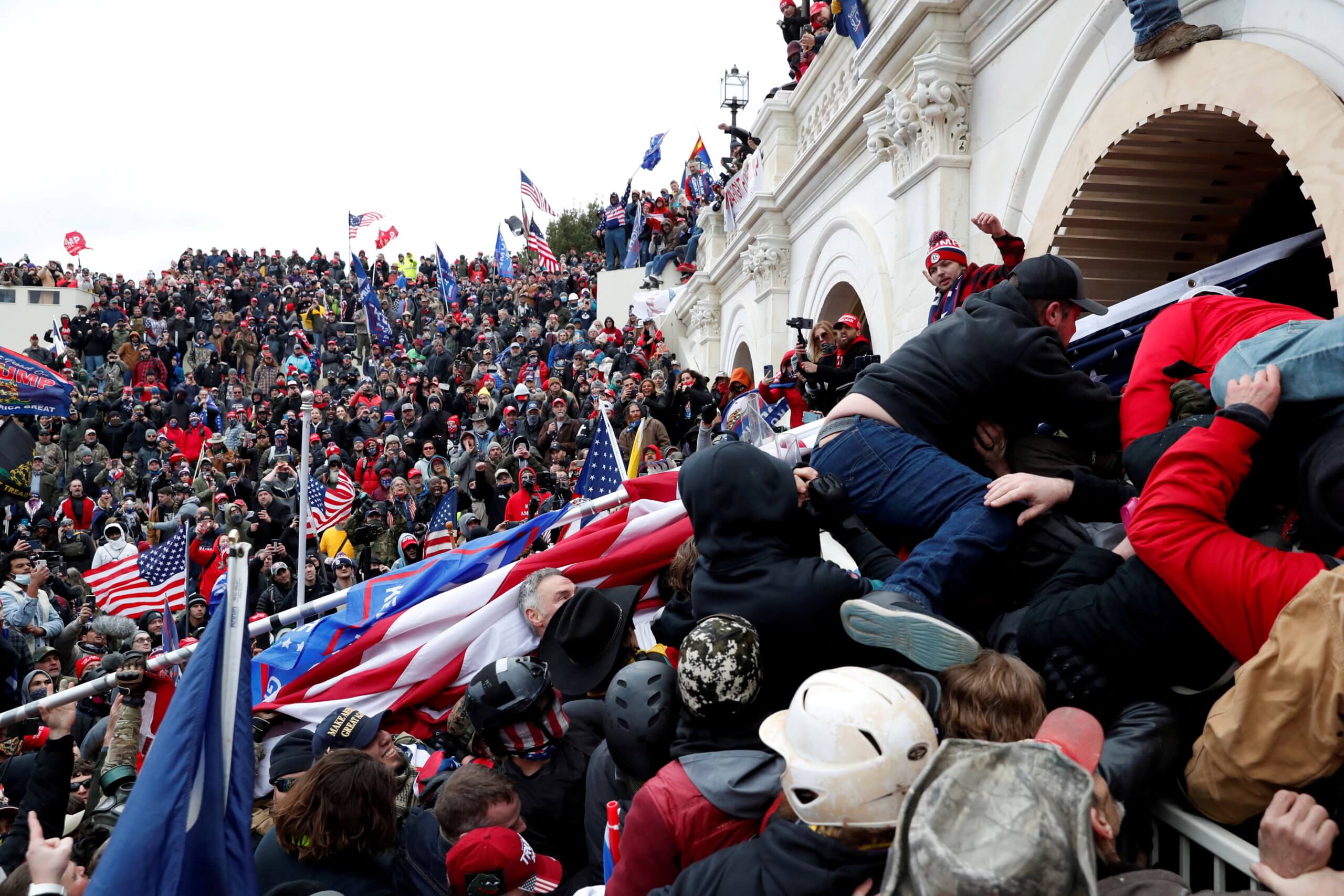 Small, pro-Trump crowd of Capitol attacker sympathizers rally in DC 2