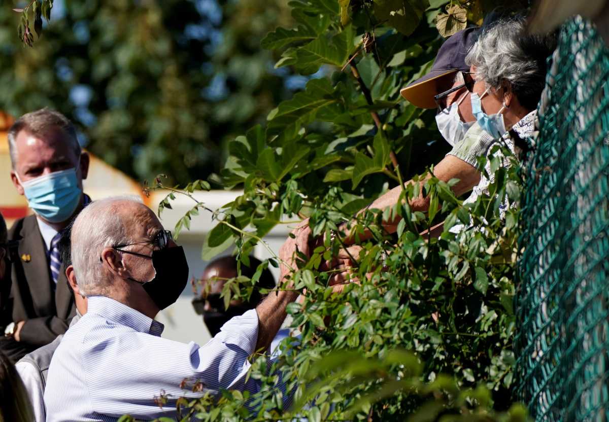 U.S. President Biden tours hurricane-affected areas in New York and New Jersey