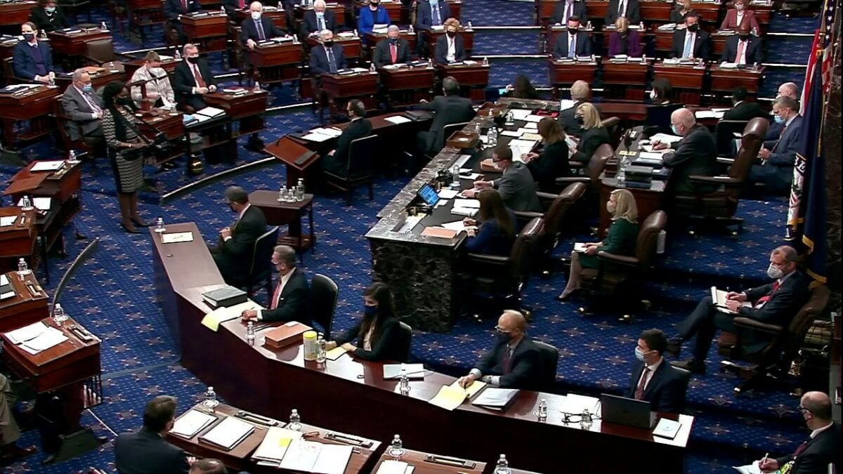FILE PHOTO: View of the U.S. Senate chamber on Capitol Hill in Washington