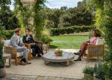FILE PHOTO: Meghan and Harry give interview to Oprah Winfrey