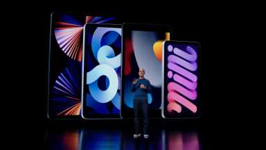 Apple CEO Tim Cook introduces the latest iPad and iPad mini to the iPad lineup during a special event at Apple Park