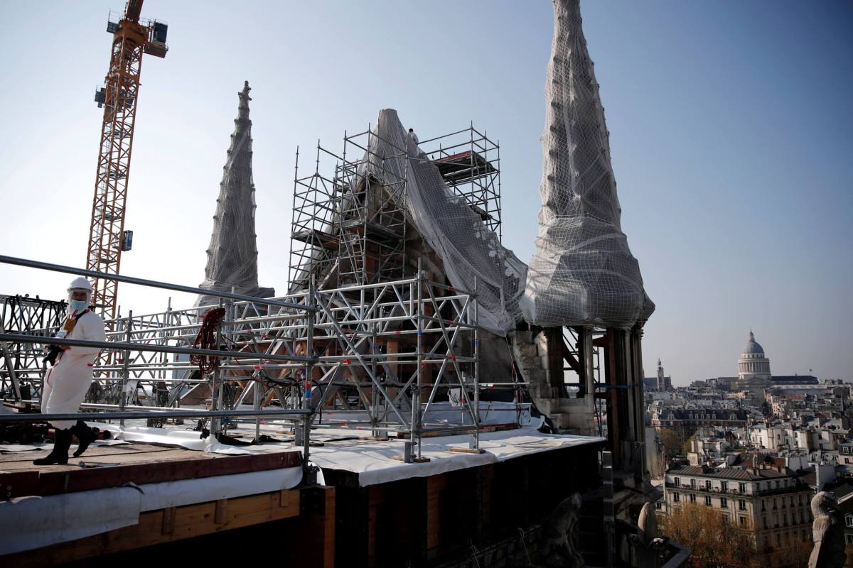 FILE PHOTO: Second anniversary of the Notre-Dame de Paris Cathedral blaze