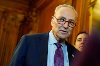 U.S. Senate Majority Leader Chuck Schumer and House Speaker Nancy Pelosi hold a news conference on Capitol Hill