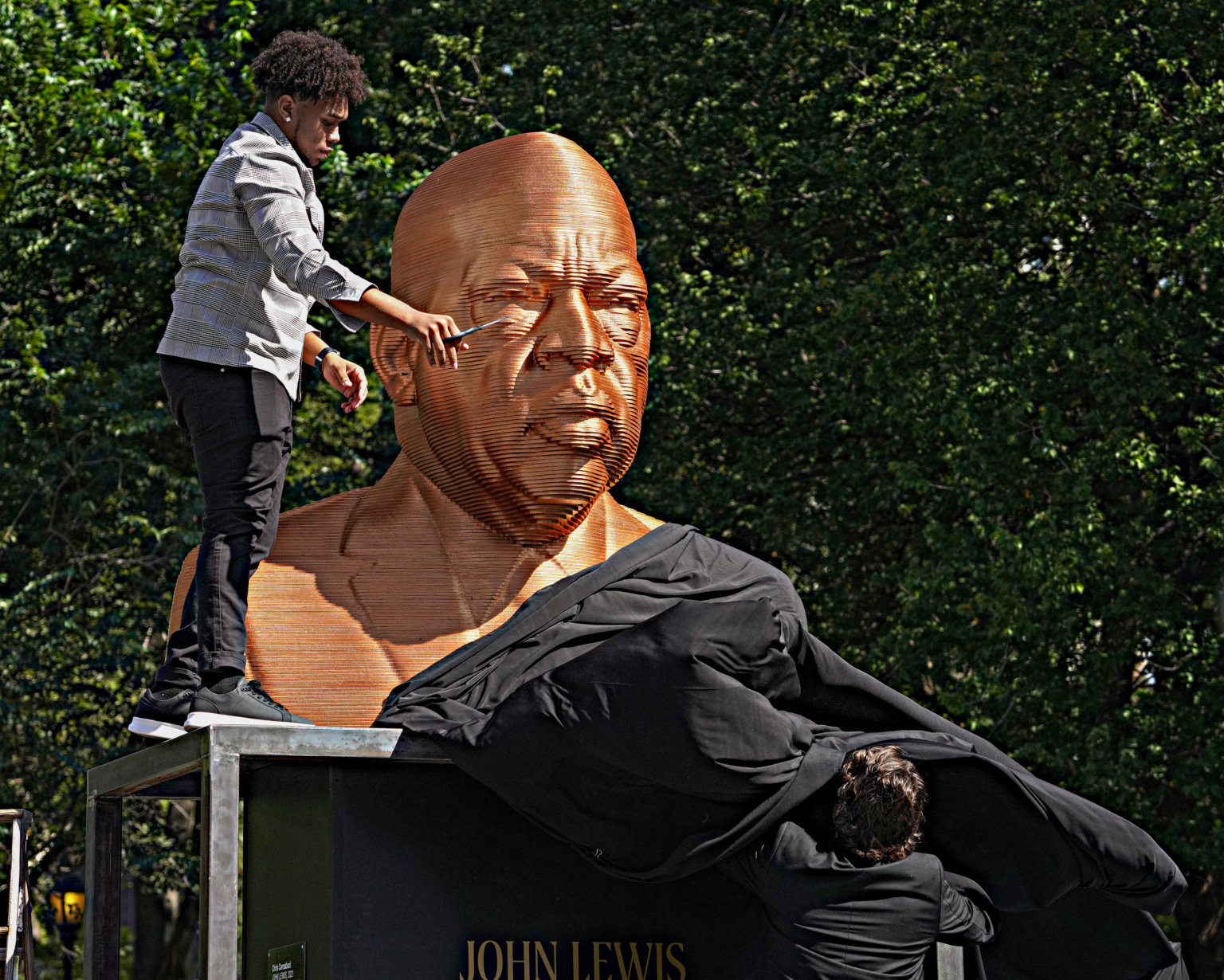 ‘Seeinjustice’ Statues of Floyd, Breonna Taylor and John Lewis