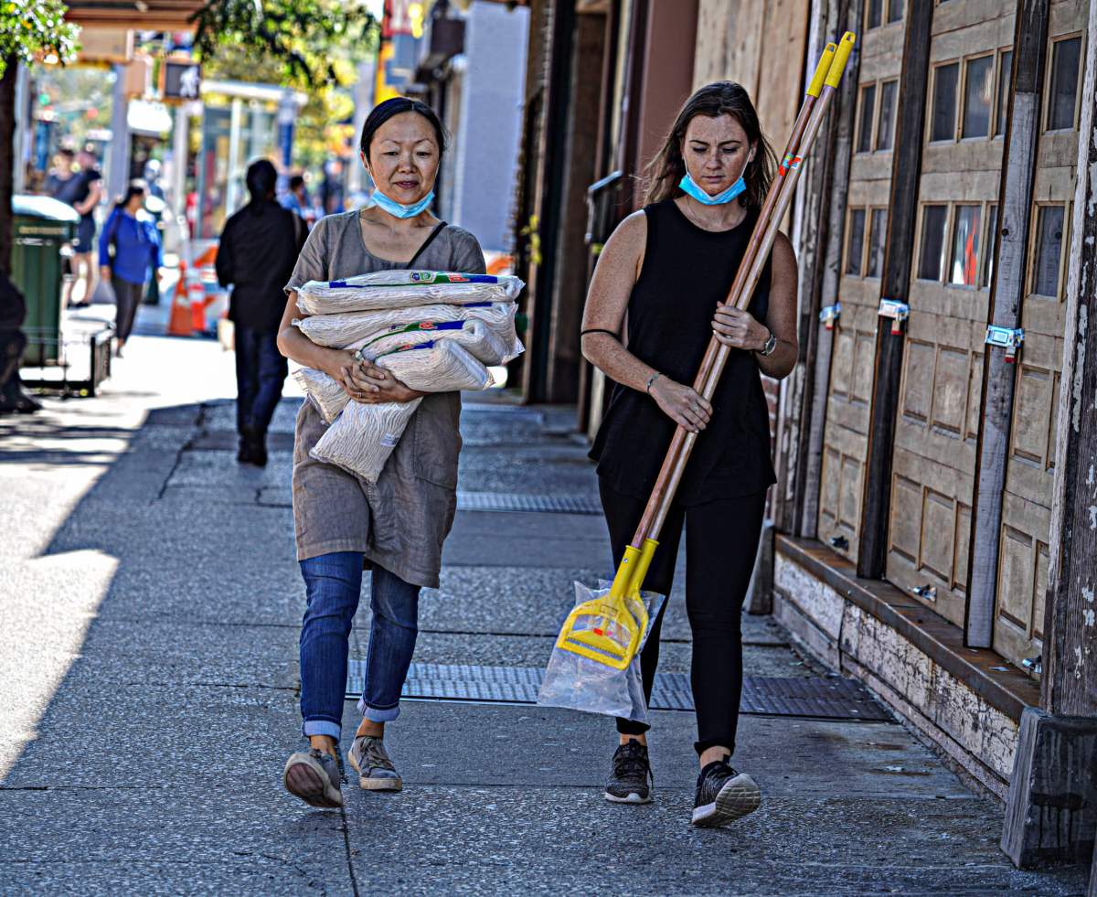 Queens residents began the long cleanup
