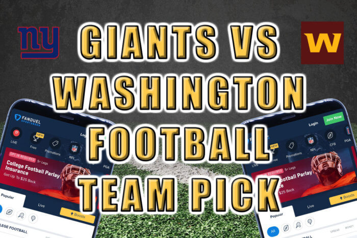 giants washington team pick prediction