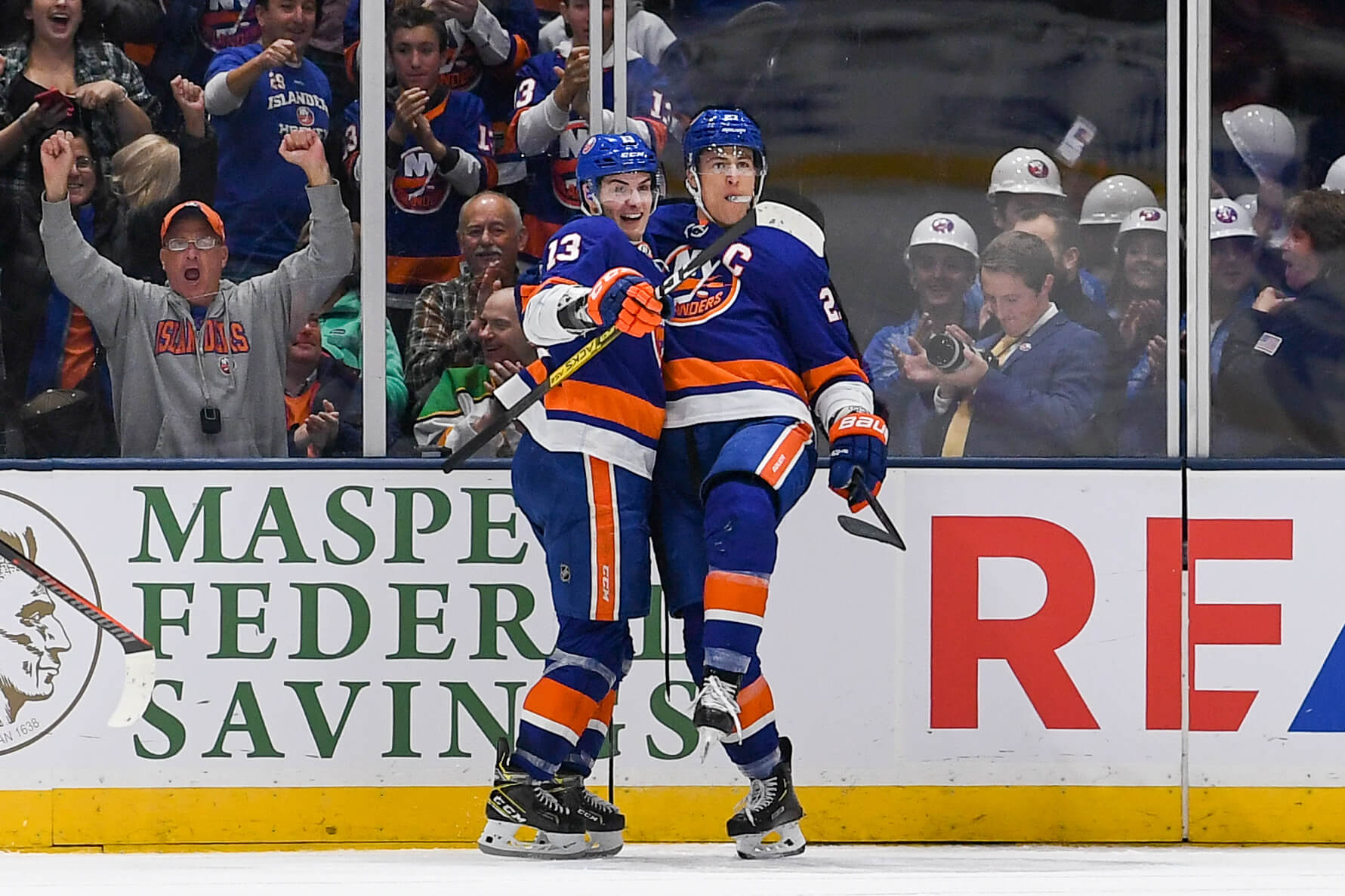 Mathew Barzal Anders Lee Islanders