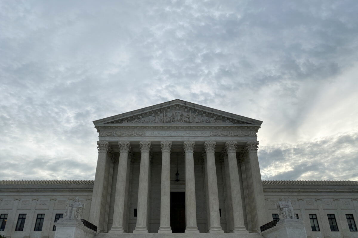 A general view of the Supreme Court building at the start of the court’s new term in Washington