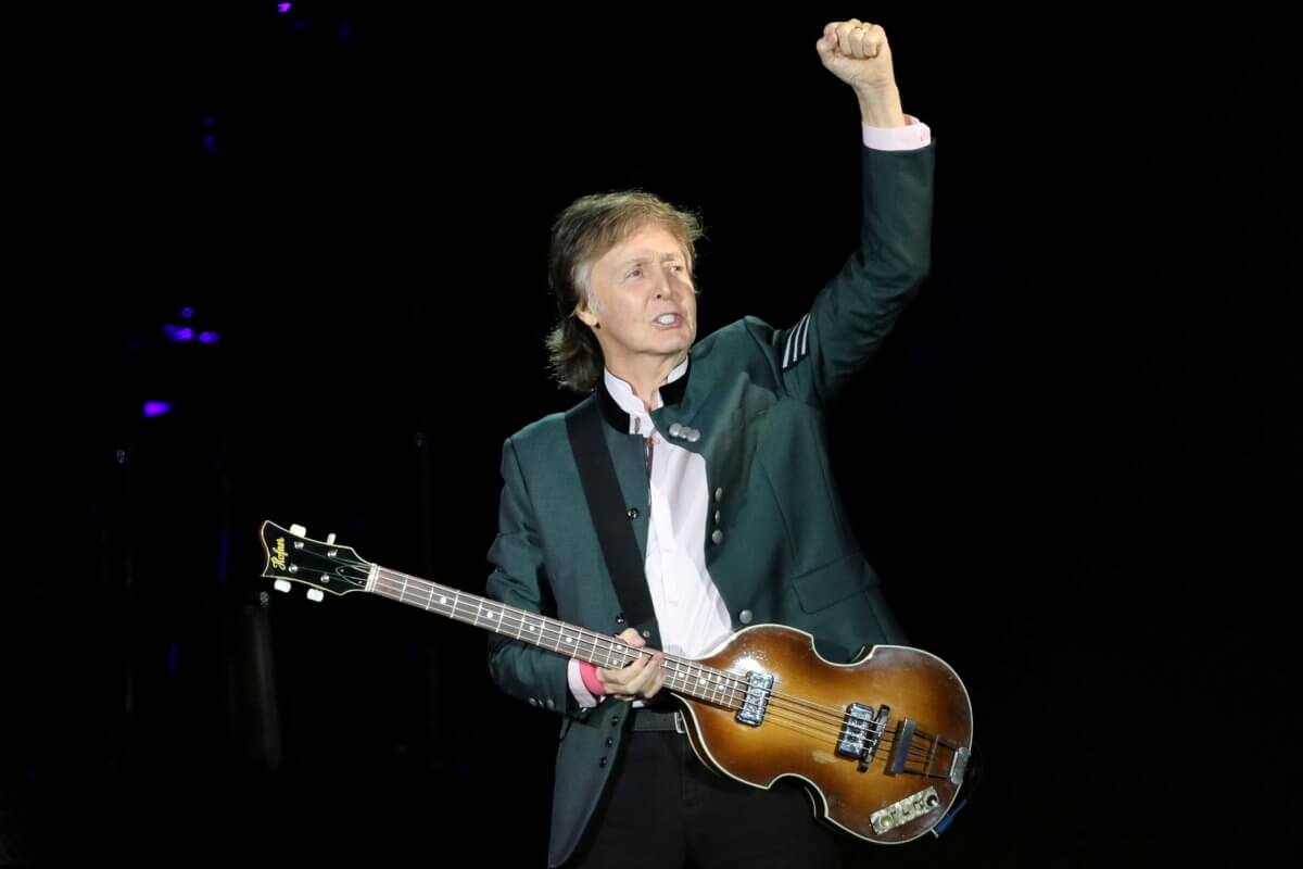 FILE PHOTO: Paul McCartney performs during the “One on One” tour concert in Porto Alegre