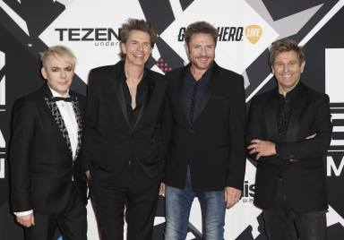 FILE PHOTO: Duran Duran pose on the red carpet during the MTV EMA awards at the Assago forum in Milan