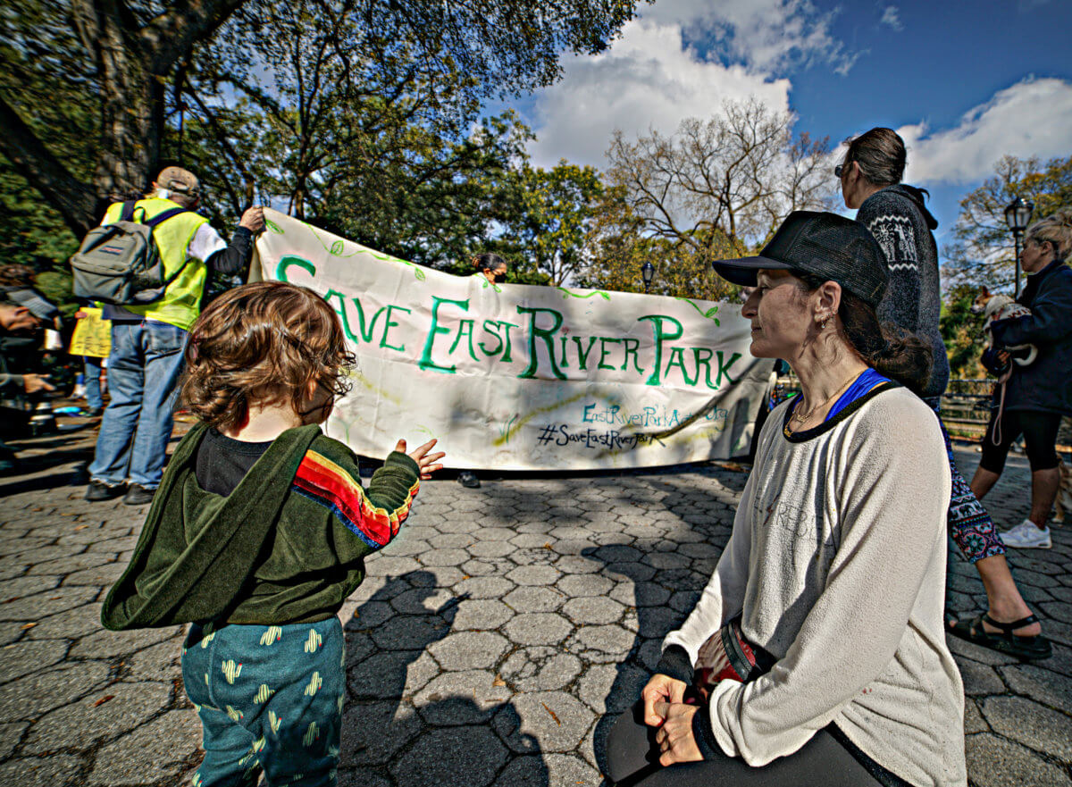 Activists tell a scary Halloween story in their fight against East Side Coastal Resiliency Project 2
