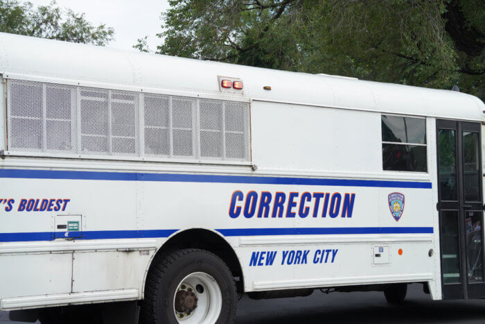Rikers Island corrections bus