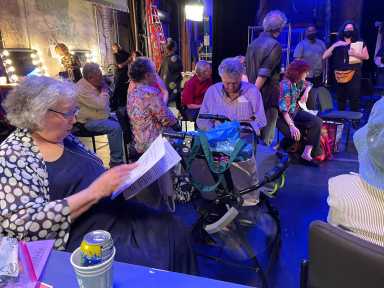 Backstage preparing.