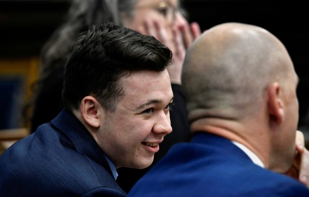 FILE PHOTO: Kyle Rittenhouse’s trial, in Kenosha, Wisconsin