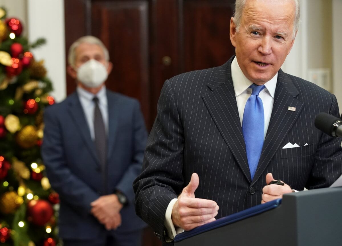 Biden gives an update on the Omicron variant in Washington